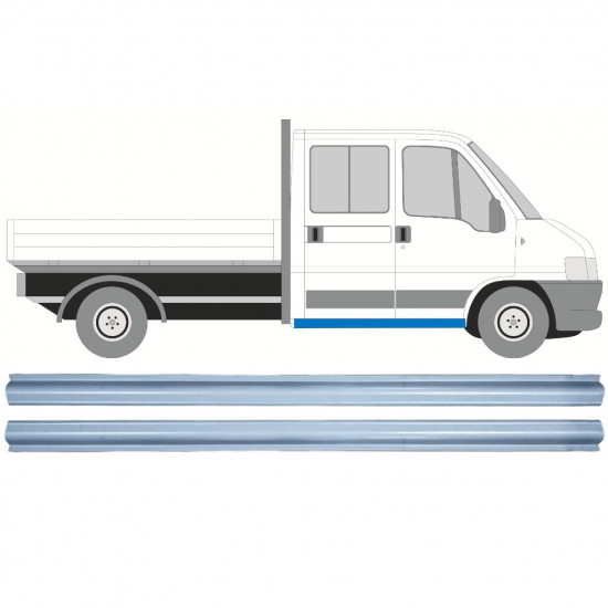 Pannello di riparazione sottoporta lamiera per Citroen Jumper 1994-2006 / Set 14306