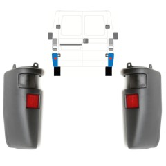 Angolo paraurti posteriore per Peugeot Boxer 1994-2002 / Sinistra+Destra / Set 14113