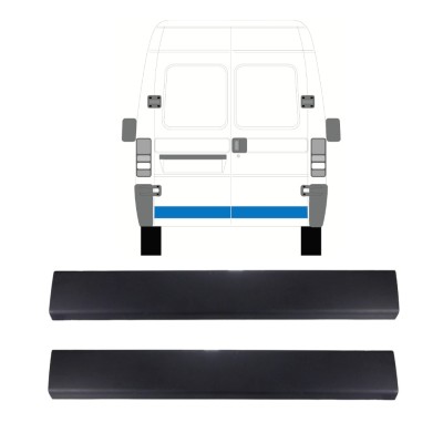 Modanatura laterale porta posteriore per Peugeot Boxer 1994-2002 / Sinistra+Destra / Set 14068