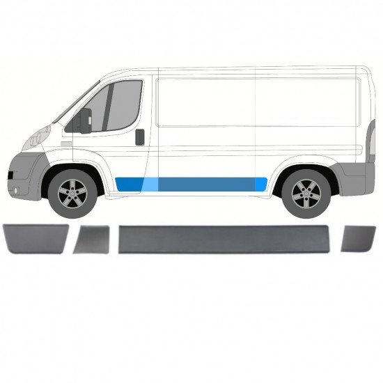 Set di modanature laterali per Peugeot Boxer 2006-2018 / Sinistra / 13872
