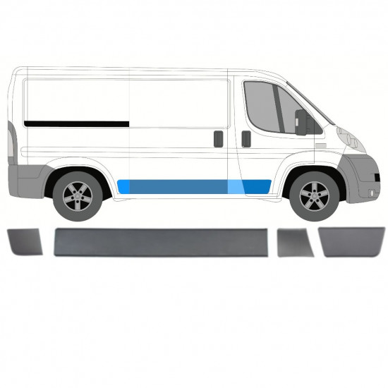 Set di modanature laterali per Peugeot Boxer 2006-2018 / Destra / 13870
