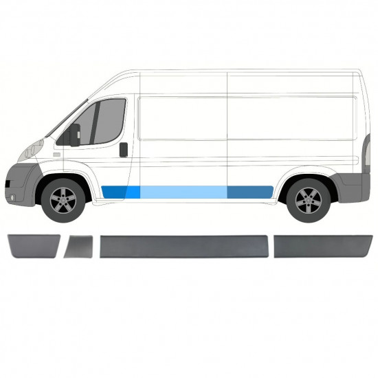 Set di modanature laterali per Fiat Ducato 2006-2018 / Sinistra / 8461