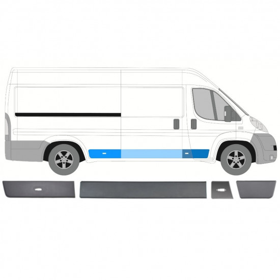 Set di modanature laterali per Fiat Ducato 2006-2018 / Destra / 8462