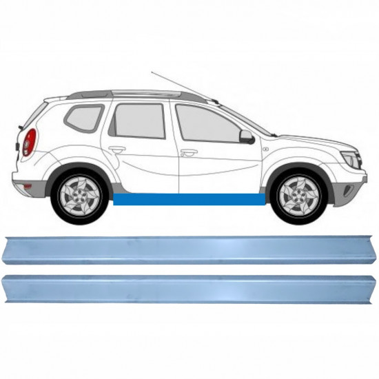 Pannello di riparazione sottoporta lamiera per Dacia Duster 2010-2017 / Sinistra+Destra / Set 11342