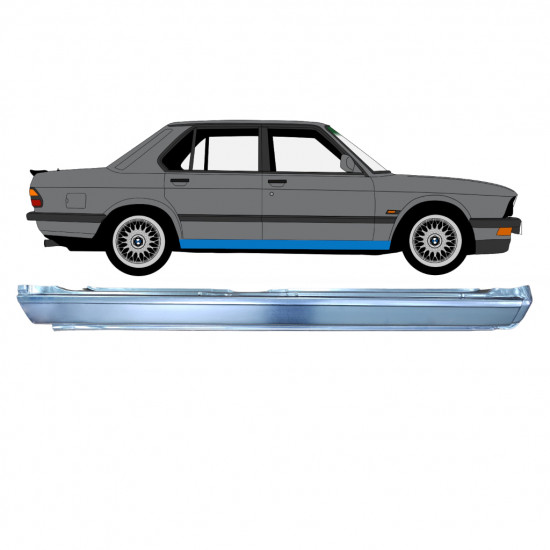 Sottoporta Lamiera Completo per BMW 5 E28 1981-1987 / Destra 7624