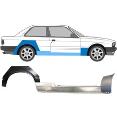 Pannello di riparazione sottoporta + parafango anteriore + posteriore per BMW 3 E30 1982-1987 / Destra / Set 11508
