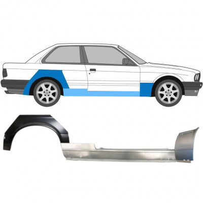 Pannello di riparazione sottoporta + parafango anteriore + posteriore per BMW 3 E30 1982-1987 / Destra / Set 11508