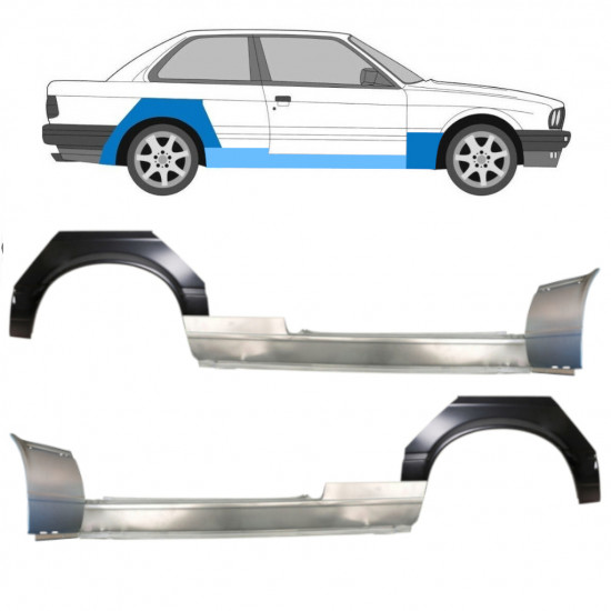 Pannello di riparazione sottoporta + parafango anteriore + posteriore per BMW 3 E30 1982-1987 / Set 11510
