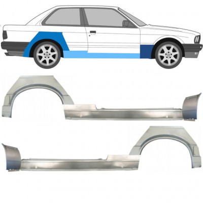 Pannello di riparazione sottoporta + parafango anteriore + posteriore per BMW 3 E30 1987-1994 / Set 11513