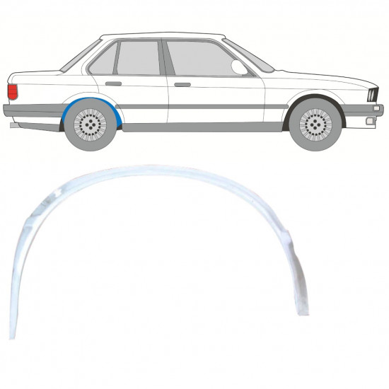 Pannello di riparazione arco ruota posteriore interno per BMW 3 E30 1982-1994 / Destra 10845