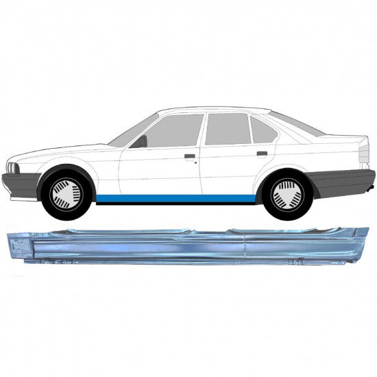 Sottoporta Lamiera Completo per BMW 5 E34 1987-1997 / Sinistra 8540