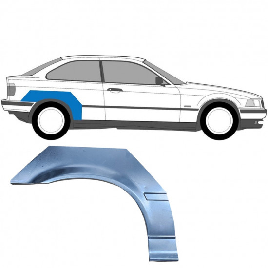Pannello di riparazione parafango posteriore per BMW 3 E36 1990-2000 / Destra / COMPACT 5501