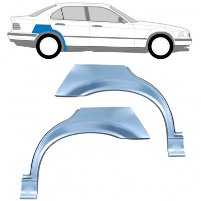 Pannello di riparazione parafango posteriore per BMW 3 E36 1990-2000 / Sinistra+Destra / SEDAN / Set 6393
