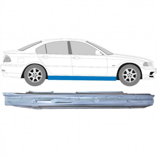 Sottoporta Lamiera Completo per BMW 3 E46 1998-2006 / Destra 7631