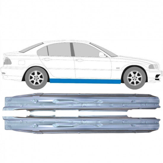 Sottoporta Lamiera Completo per BMW 3 E46 1998-2006 / Sinistra+Destra / Set 9949