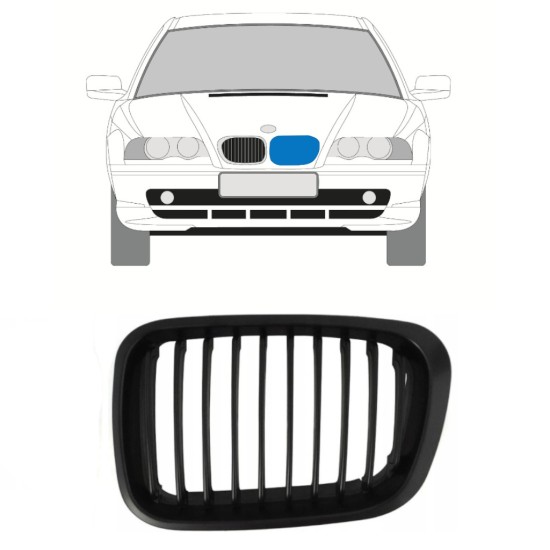 Griglia per BMW 3 E46 1998-2006 / Sinistra 16302