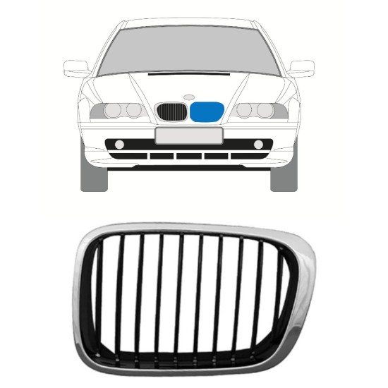 Griglia per BMW 3 E46 1998-2006 / Sinistra 16300