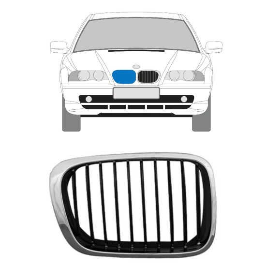 Griglia per BMW 3 E46 1998-2006 / Destra 16299