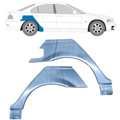 Pannello di riparazione parafango posteriore per BMW 3 E46 1998-2006 / Sinistra+Destra / Set 6204