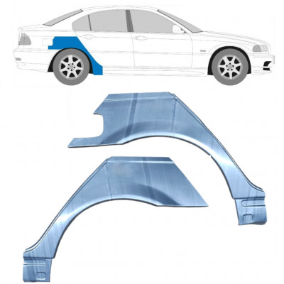 Pannello di riparazione parafango posteriore per BMW 3 E46 1998-2006 / Sinistra+Destra / Set 6204