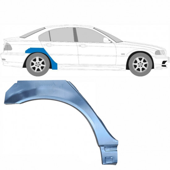 Pannello di riparazione piccolo parafango posteriore per BMW 3 E46 1998-2006 / Destra 6202