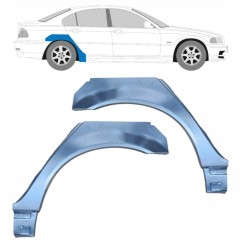 Pannello di riparazione piccolo parafango posteriore per BMW 3 E46 1998-2006 / Sinistra+Destra / Set 6203