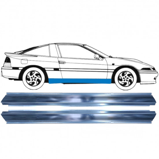 Pannello di riparazione sottoporta lamiera per Mitsubishi Eclipse 1989-1994 / Sinistra+Destra / Set 11333