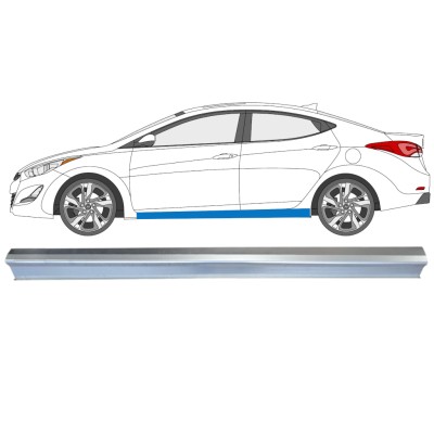 Pannello di riparazione sottoporta lamiera per Hyundai Elantra 2010-2015 / Sinistra 14935