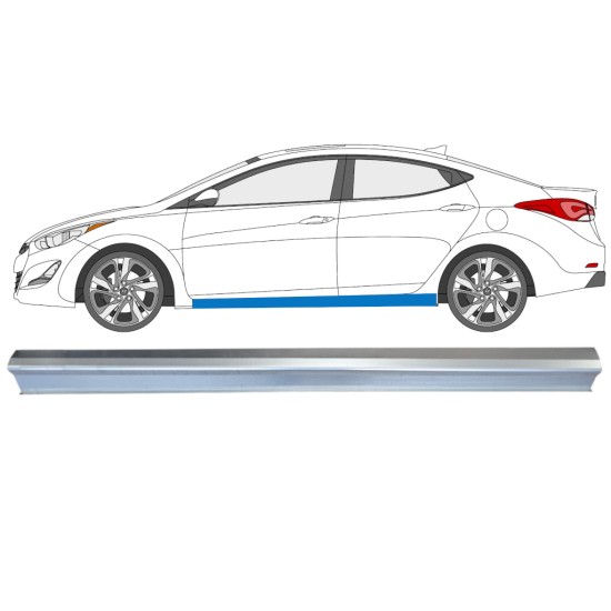 Pannello di riparazione sottoporta lamiera per Hyundai Elantra 2010-2015 / Sinistra 14935