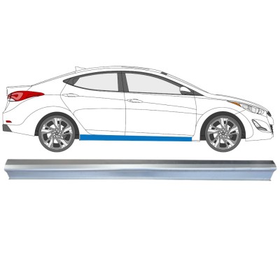 Pannello di riparazione sottoporta lamiera per Hyundai Elantra 2010-2015 / Destra 14933