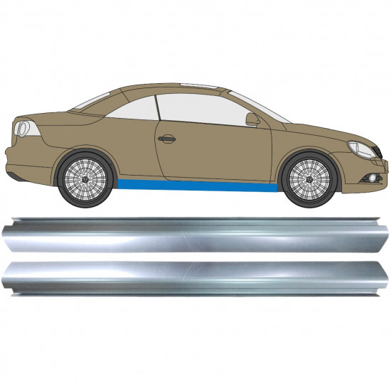 Pannello di riparazione sottoporta lamiera per Volkswagen Eos 2006- / Sinistra+Destra / Set 10558