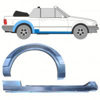 Pannello di riparazione sottoporta e parafango posteriore per Ford Escort 1986-1990 / Destra / CABRIO / Set 12586