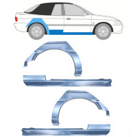 Pannello di riparazione sottoporta e parafango posteriore per Ford Escort 1995-2000 / CABRIO / Set 12591