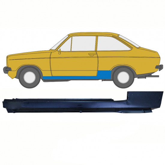 Sottoporta Lamiera Completo per Ford Escort 1974-1980 / Sinistra 10728