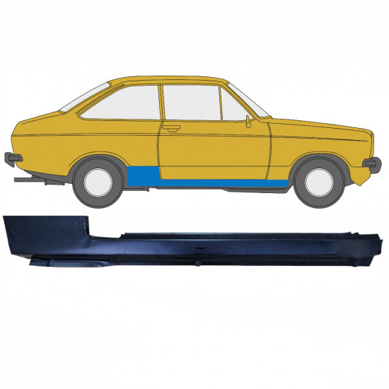 Sottoporta Lamiera Completo per Ford Escort 1974-1980 / Destra 10727