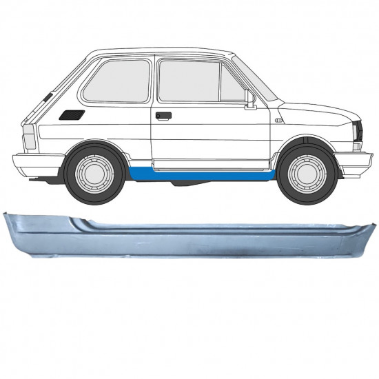 Sottoporta Lamiera Completo per Fiat 126p 1972-2000 / Destra 8869