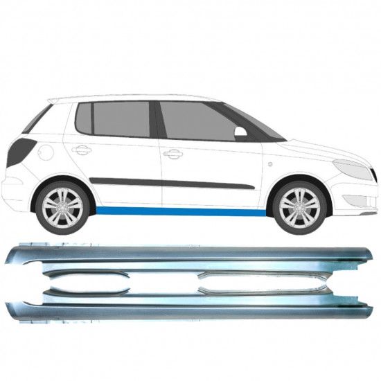 Sottoporta Lamiera Completo per Skoda Fabia II 2007-2015 / Sinistra+Destra / Set 10695