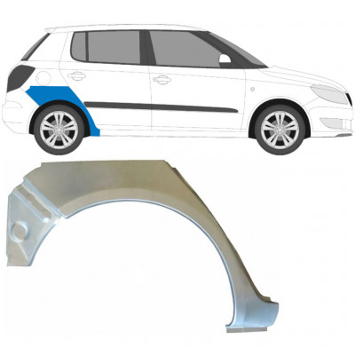 Pannello di riparazione parafango posteriore per Skoda Fabia II 2007-2015 / Destra 6998