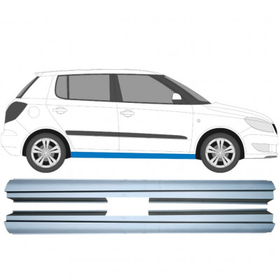 Pannello di riparazione sottoporta lamiera per Skoda Fabia II 2007-2015 / Sinistra+Destra / Set 10615