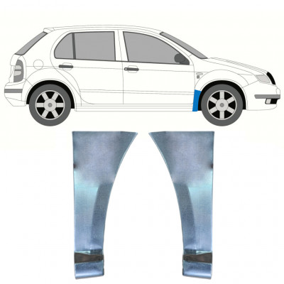 Pannello di riparazione parafango anteriore per Skoda Fabia I 1999-2007 / Sinistra+Destra / Set 10595