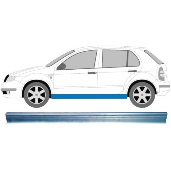Pannello di riparazione sottoporta lamiera per Skoda Fabia I 1999-2007 / Sinistra 15732