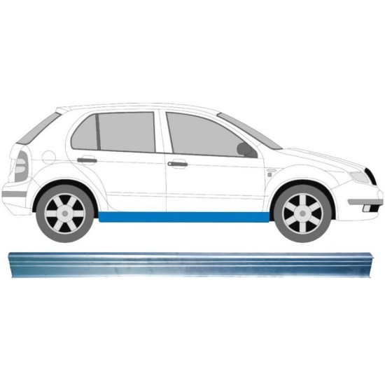 Pannello di riparazione sottoporta lamiera per Skoda Fabia I 1999-2007 / Destra 15731
