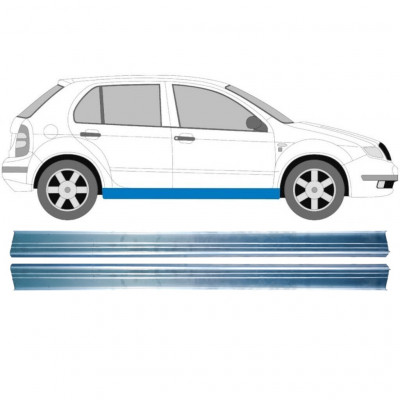 Pannello di riparazione sottoporta lamiera per Skoda Fabia I 1999-2007 / Sinistra+Destra / Set 9543