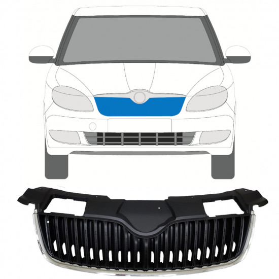 Griglia per Skoda Fabia II 2007-2015 7523