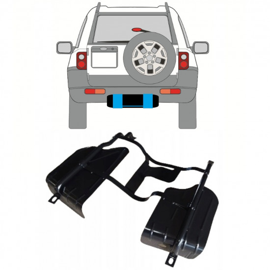Cinghie serbatoio carburante per Land Rover Freelander 1997-2006 / Destra 11766