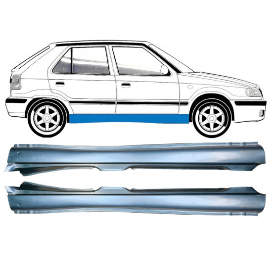 Sottoporta Lamiera Completo per Skoda Felicia 1994-2001 / Sinistra+Destra / Set 10650