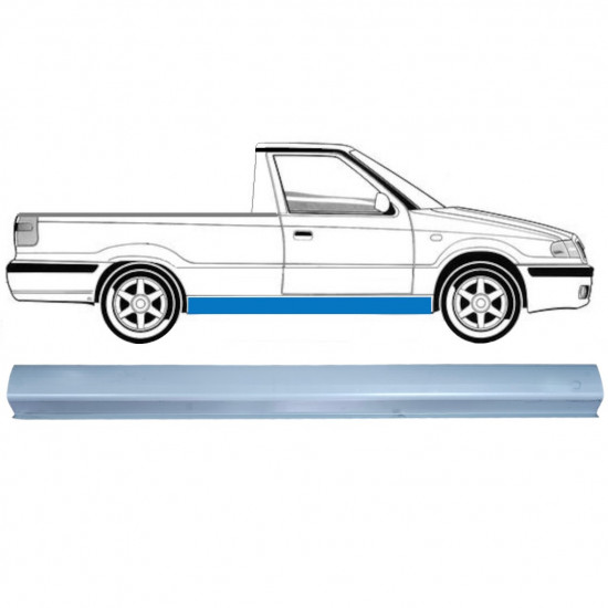 Pannello di riparazione sottoporta lamiera per Skoda Felicia 1994-2001 / Sinistra = Destra (simmetrico) / PICKUP 12607