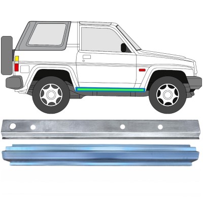 Pannello di riparazione sottoporta interno ed esterno per Daihatsu Feroza Rocky Fourtrak 1984-1993 / Destra / Set 17013
