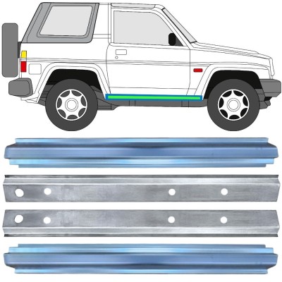 Pannello di riparazione sottoporta interno ed esterno per Daihatsu Feroza Rocky Fourtrak 1984-1993 / Sinistra+Destra / Set 17015