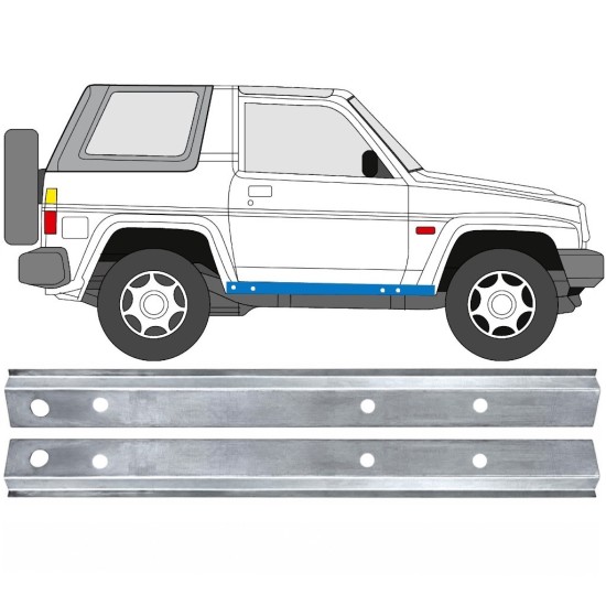 Sottoporta interno per Daihatsu Feroza Rocky Fourtrak 1984-1993 / Sinistra+Destra / Set 17012